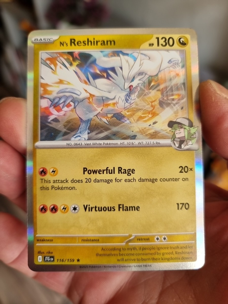 Pokemon TCG Prize Pack Series 7 Card: N's Reshiram 116/159 Journey Together | Near Mint Pokemon TCG Prize Pack Series 7 Card: N's Reshiram 116/159 Journey Together | Near Mint