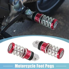 1 Pair 8mm Metal Motorcycle Rearsets Rear Set Footrest Footpeg Bicycle Red Black
