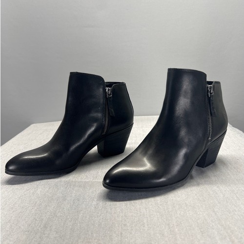 FRYE Women's Boots Judith Double Zip Ankle Bootie Black Leather Size 9 M - Imagen 3 de 8