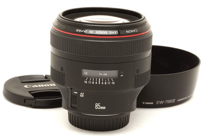 Canon EF 85mm f1.2 L II USM Lens with Hood #50514