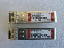 Lot of 2 FS/Mellanox SFP28-25GSR-85 850nm 100m DOM Duplex LC MMF SFP
