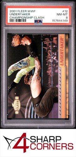 2001 FLEER WWF CHAMPIONSHIP CLASH #12 UNDERTAKER POP 1 PSA 8
