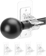 Curtain Rod Bracket Holder - Universal Wall Mount, Heavy Duty Curtain Rod Hooks