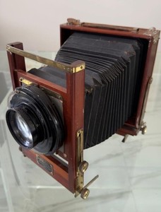 ANTIQUE EASTMAN KODAK VIEW #1 MAHOGANY BRASS 5" X 7"  FORMAT CAMERA