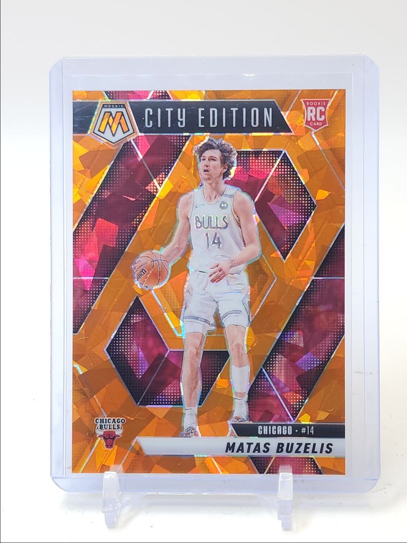 MATAS BUZELIS 2024-25 MOSAIC CITY EDITION ROOKIE ORANGE ICE RC /49 Q3879