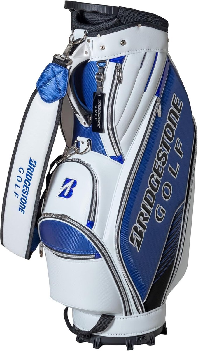 BRIDGESTONE GOLF キャディバッグ ネイビー BRIDGESTONE Golf Men's Caddy Bag SPORTS 9.5 x 47 inch 3.4kg White
