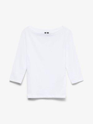 Echte Mode Panda Modal 3/4 Top weiß - Größe XL Damenbekleidung T-Shirts