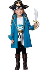 Toddler Girls Pirate Costume Dress Jacket Outfit Halloween 2021-169