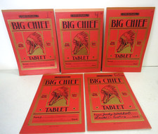 Vintage Original Big Chief Lined Paper Tablets - 5 Vintage Original Big Chief Lined Paper Tablets - 5