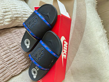 Nike Offcourt Slide Mets Cushioned Slip-On Sandals Black/Blue/Red US 7