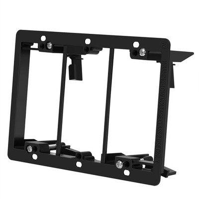 TNP 1 Gang Low Voltage Mounting Bracket, Old Work Drywall , Black