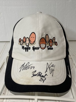 AUTOGRAPHED Nike Golf Cap Strap Back  White Featherlight Wiggle Your Toes Signed