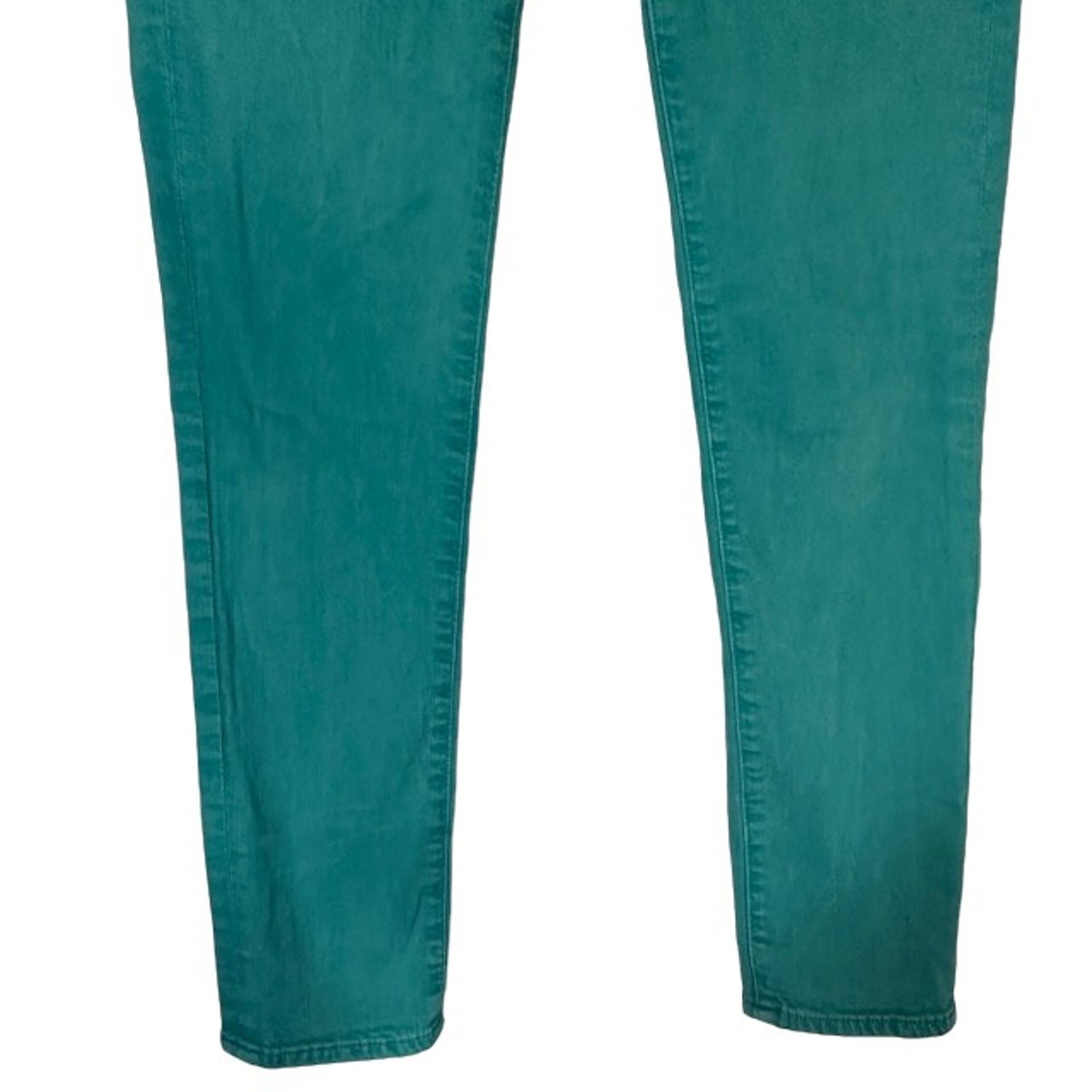 AG Adriano Goldschmied Teal Blue Stevie Ankle Slim Straight Denim Jeans Women 27 thumbnail 4