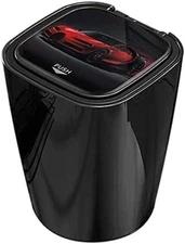 Car Portable Ashtray Detachable Smell Proof Smokeless with Lid Blue LED Light 