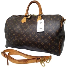 Authentic Louis Vuitton Speedy Bandouliere 40 Monogram M40393 Without Keys LF419