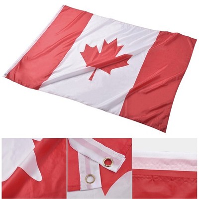 4x6 Ft Canada Flag Polyester Fabric Fade Resistance Vivid Color Outdoor Club