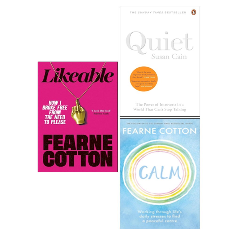 Quiet:The Power of Introverts,Likeable Hardcover,Calm 3 Books Collection Set