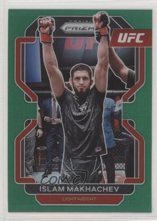 2022 Panini Prizm UFC Green Prizm Islam Makhachev #125 he0