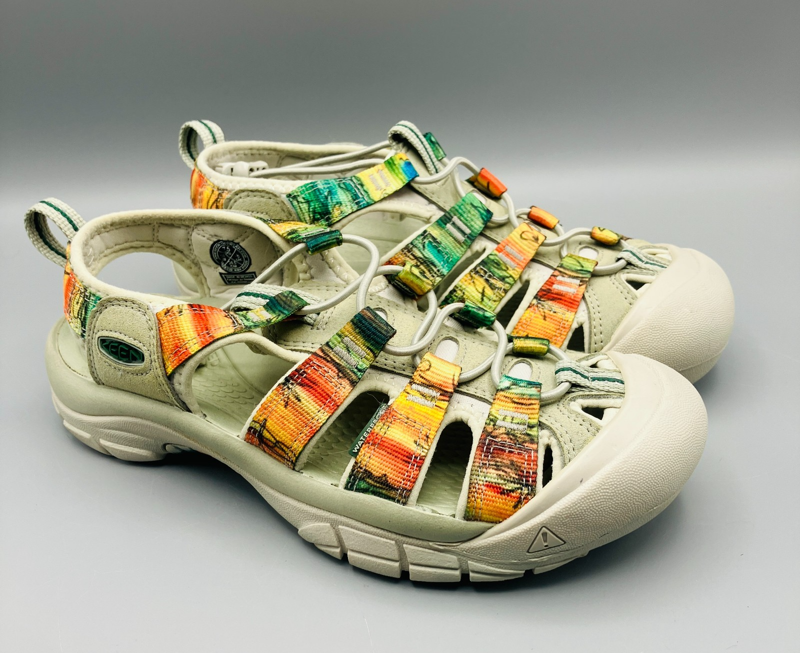 Sandali donna Keen Jerry Garcia Banyan Tree taglia 7 5 punta chiusa Newport retrò