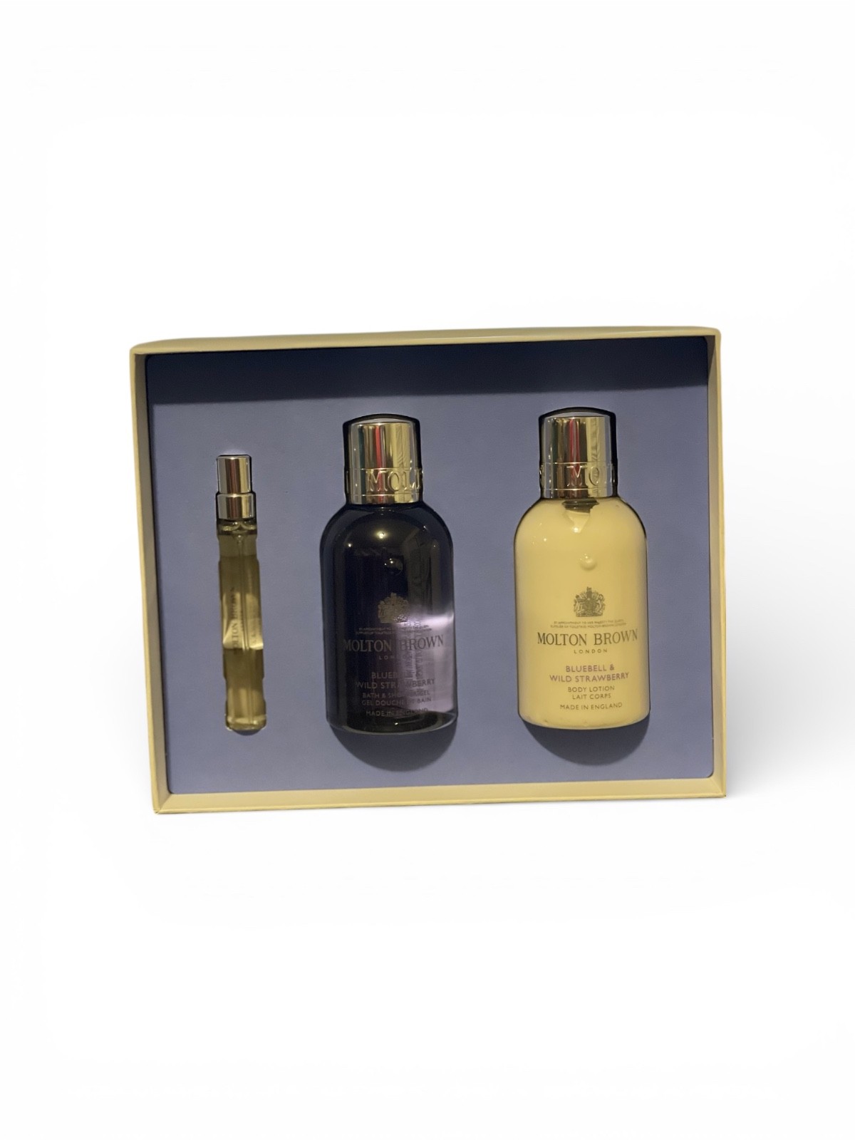 Molton Brown Bluebell & Wild Strawberry Travel Collection Gift Set EDT Bath Gel-image