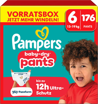 Pampers Baby-Dry Pants Size 6, 13 kg - 19 kg, 176 Nappies