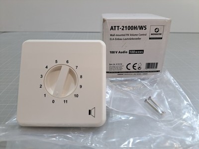 Monacor ATT-2100H/WS ELA-Lautstärkesteller 100W 100V Audio-Trafo Weiß OVP_0,31_5