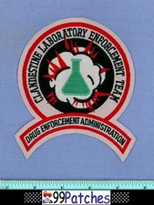 DEA CLANDESTINE LAB ENFORCEMENT TEAM #1 Shoulder Patch DRUG TASK FORCE 3I