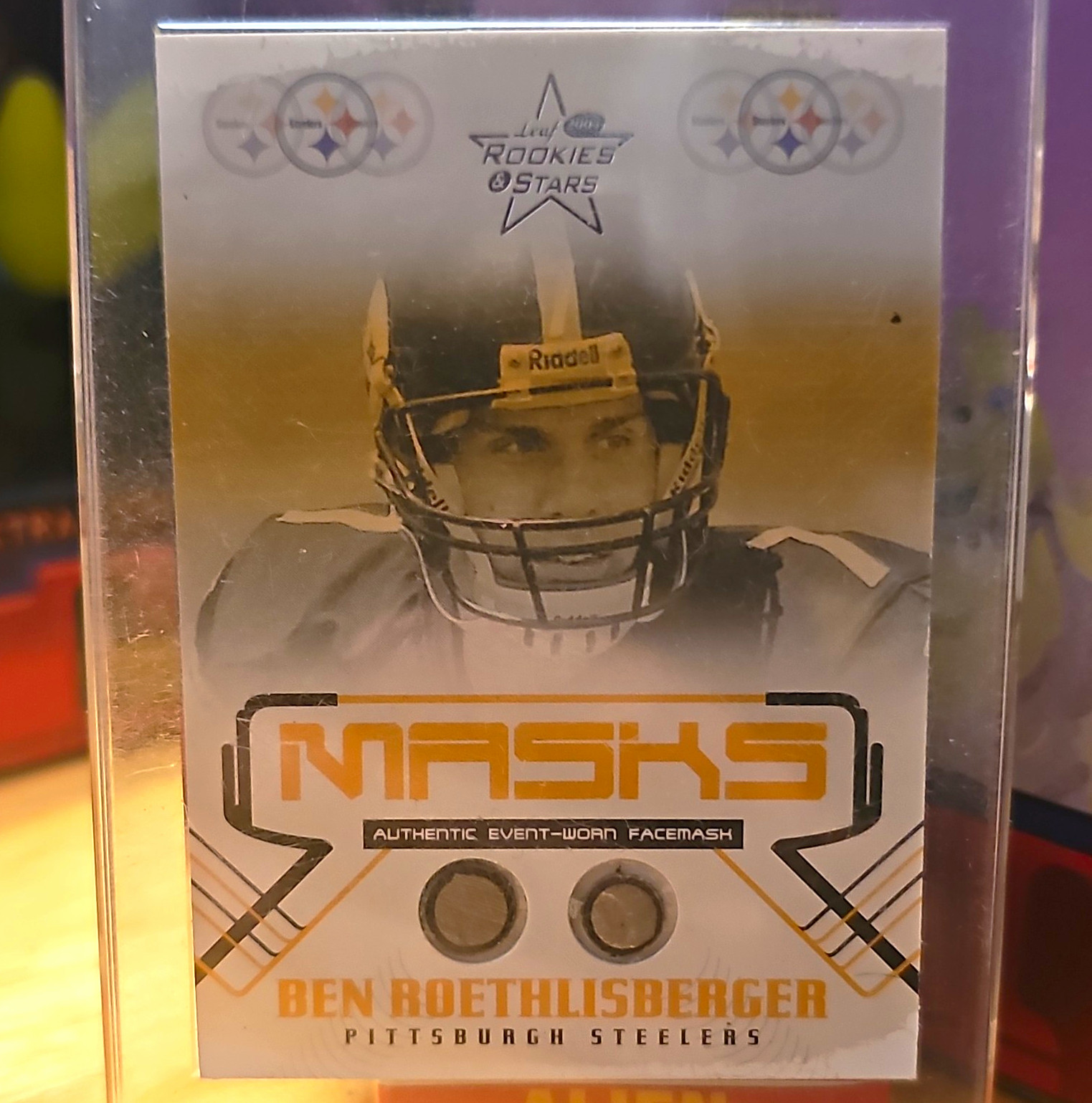 Donruss/Playoff 2004 Leaf Rookies & Stars Masks Ben Roethlisberger M-10 /325