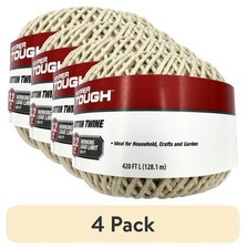 4 Pack 420 Feet Natural Color Cotton Household Twine for Arts Crafts Home