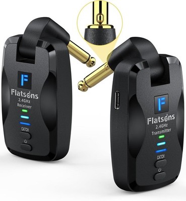 Wireless Guitar System Exclusive Mute Plug, 2.4 GHz Wireless Guitar Transmitter