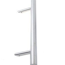 Premium Stainless Steel Cranked Pull Handle - 1800mm x 32mm Satin Finish - Door