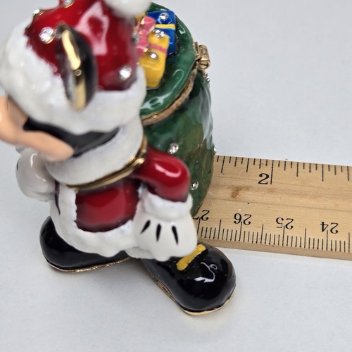 DEPT 56 Walt Disney Showcase Bejeweled Collection Weihnachten 3" Santa Mickey Box - Bild 8 von 16
