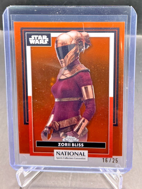 2026 Topps Chrome National NSCC Star Wars ZORII BLISS Orange Refractor 16/25