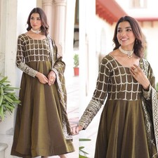 Stylish Anarkali Salwar suit Gown Readymade Bollywood indian wedding Party dress