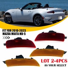 Amber Red Side Marker Lights Housings Kit For 2016-2023 Mazda Miata MX-5 MX5 EXD