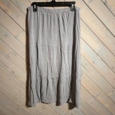 Gray Maxi Skirt Womens Elastic Waist Lightweight Casual Summer Skirt