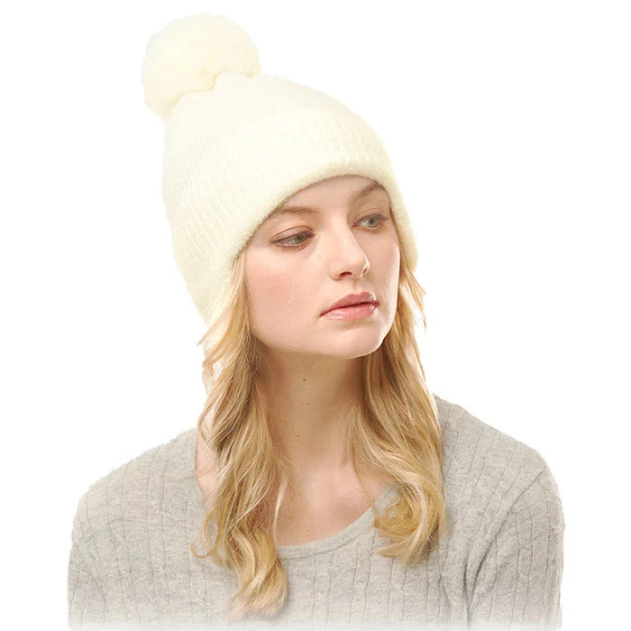 Soft Solid Earflap Knit Pom Pom Beanie Hat
Opens in a new window or tab