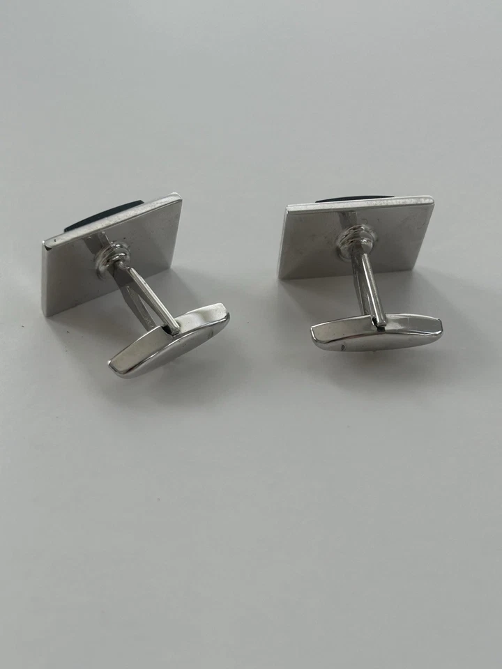 Accesorios Swank Gemelos de Colección Genuinos Onyx Grand Prix Hombre con Caja Original Foto 4 de 4