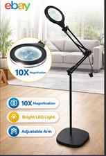 Professional LED Magnifying Floor Lamp 10X Light Adjustable Stand Salon Beauty C