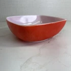 Vintage 9" Pyrex Red Square Ovenware Bowl 410 Square A-10 Serving Dish Large