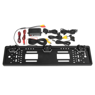 Portatarga Con Telecamera Posteriore E Sensori - Videocamera 8 LED Per Parcheggio, Angolo 170° - Foto 8