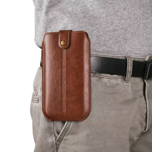 Leder Handytasche Handy Gürteltasche Universal Smartphone Tasche Schutzhüllen - Bild 8 von 9