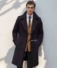 Autumn and Winter Men's Woolen Coat Casual and Fashionable Double Breasted
