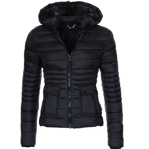 Women Quilted Padded Puffer Bubble Ladies Thick Winter Warm Coat Jacket Outwear+ - Picture 13 of 17