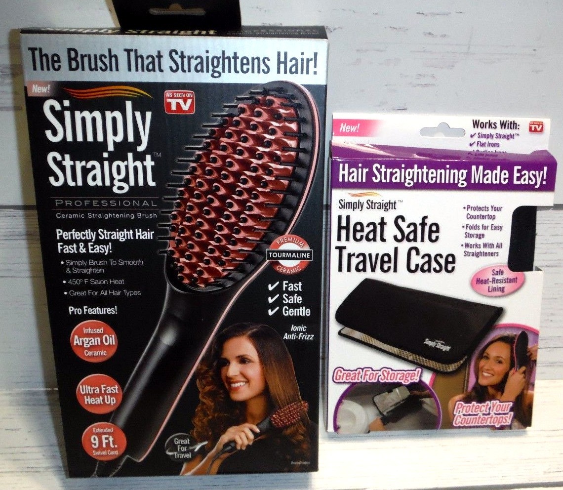 Nuevo cepillo profesional simple para alisar el cabello y estuche de viaje eBay