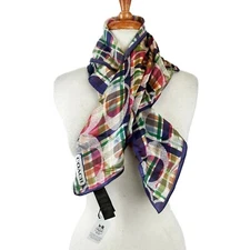 Coach Lightweight Scarf, Daisy Madras, Women's 26x26, Neck or Head Wrap F83511 