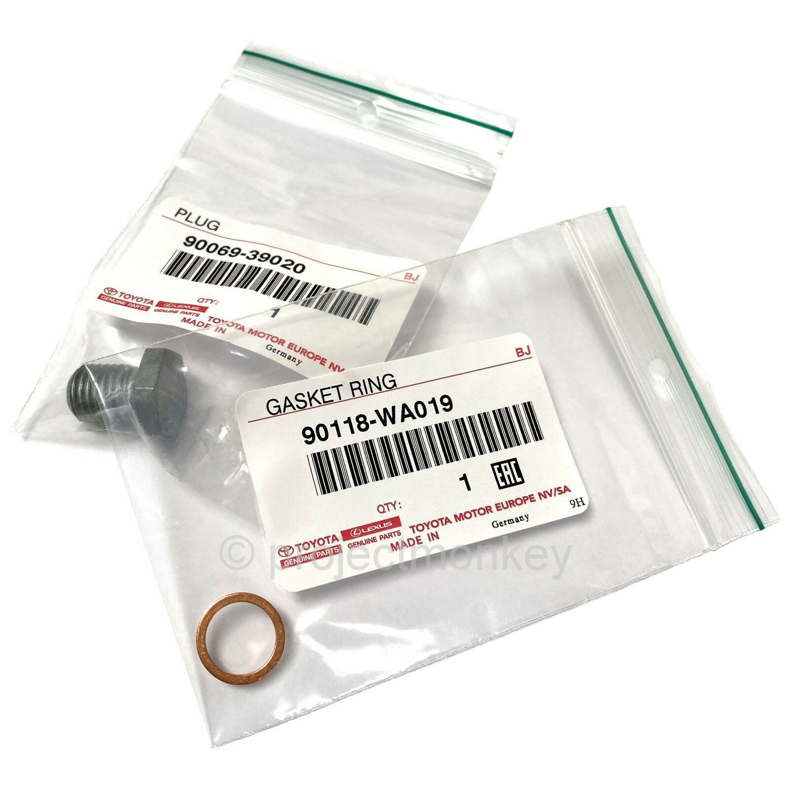 OEM Toyota 2020 Gr Supra Turbo A90 Engine Oil Drain Bolt & Washer  