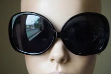 NEW 80's Style HUGE XXXL Super Oversized Big Womens Black Sunglasses