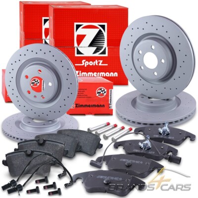 ZIMMERMANN SPORT-BREMSSCHEIBEN +BREMSBELÄGE VORNE+HINTEN FÜR AUDI A6 C7 A7 4G