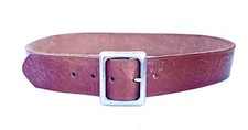 Dos Flores Vintage Embossed Leather Plain Brown. Size 34 Removable Buckle.